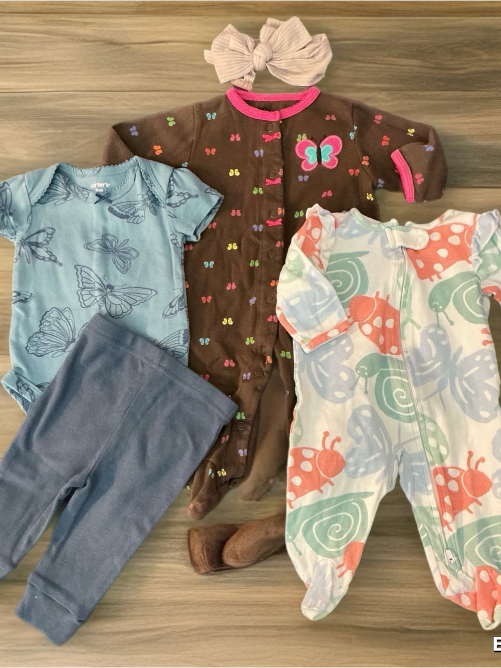 Carter’s Infant Girls Butterflies 2 Piece & Sleeper Set 1001